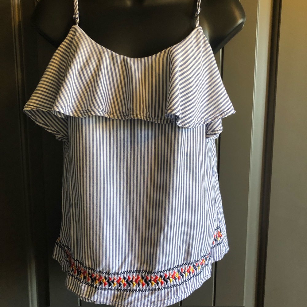 Rue21 Stripe Sun Top with Adjustable Straps